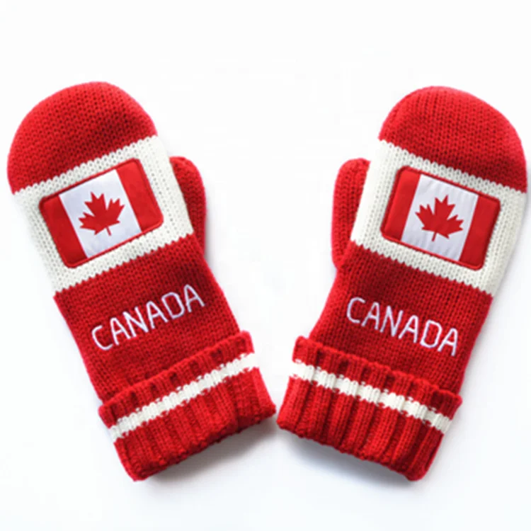 
Red Maple Leaf Canada Canadian Fashion Warm Winter Warm Mittens 