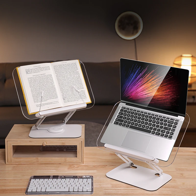 acrylic open book holder laptop stand