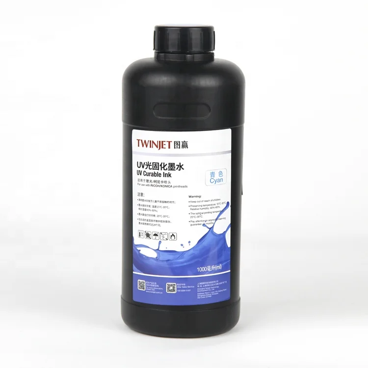 White Bottle Refill Soft Ink Premium Ultraviolet Curable UV DTF Transfer Printer Ink