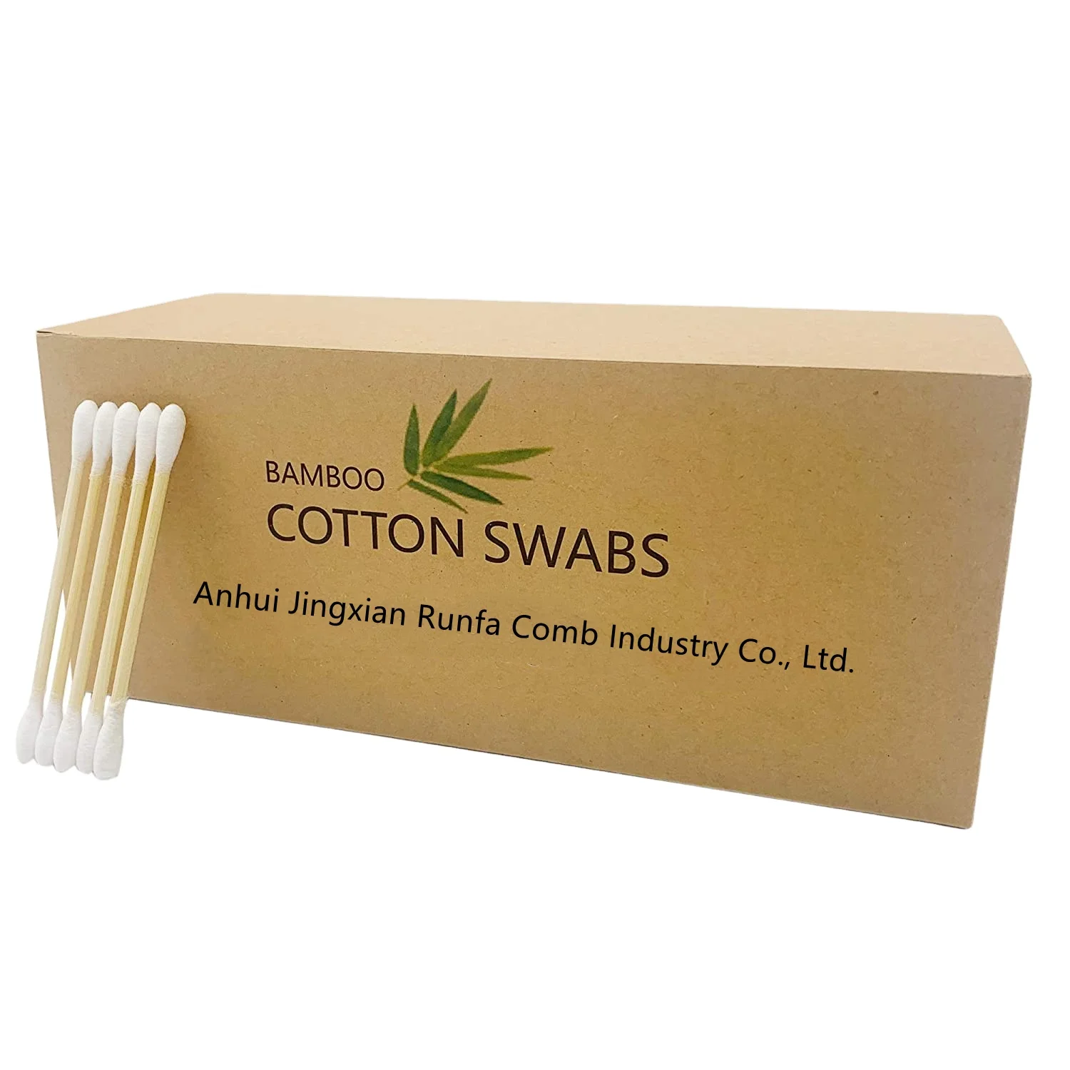 Organic Biodegradable Cotton Buds with Natural Bamboo Sticks Cotton Swabs 100 pcs/Set