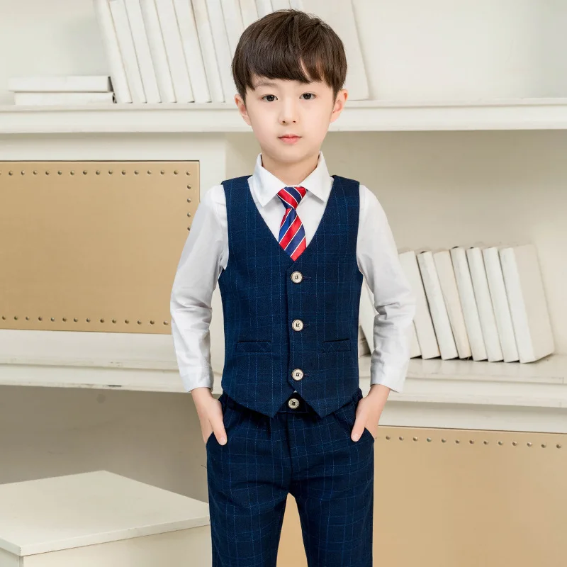 High quality Kid Boy Formal Wear Boys 3 Piece Suit with Vest and Pants