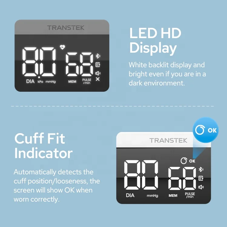 Wholesale voice function digital bp monitor BLOOD PRESSURE MONITOR from sphygmomanometer manufacturer TRANSTEK