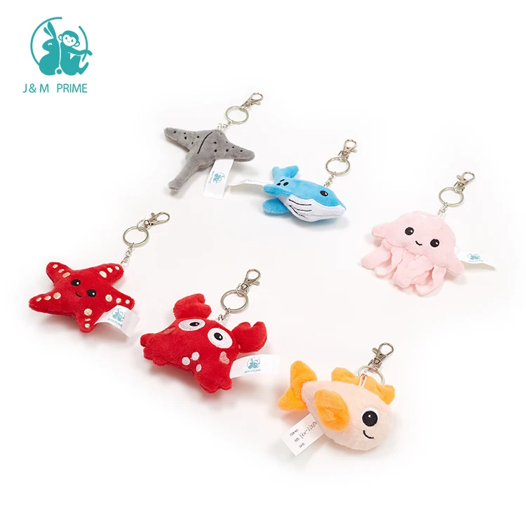 Manufacturer novel customized stuffed sea animal toys plush manta ray keychain