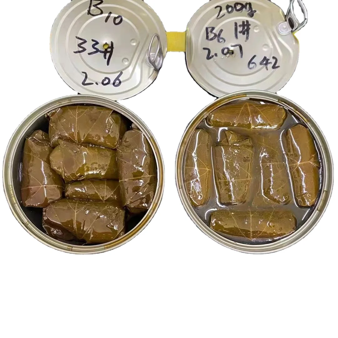 VINE LEAVES STUFFED WITH RICE fresh Style salted grape leaves in Can