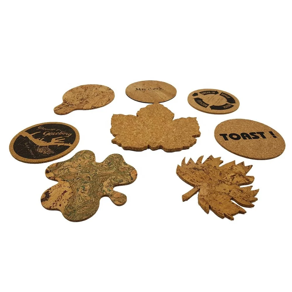 Sizes and Shapes Cork Coasters
