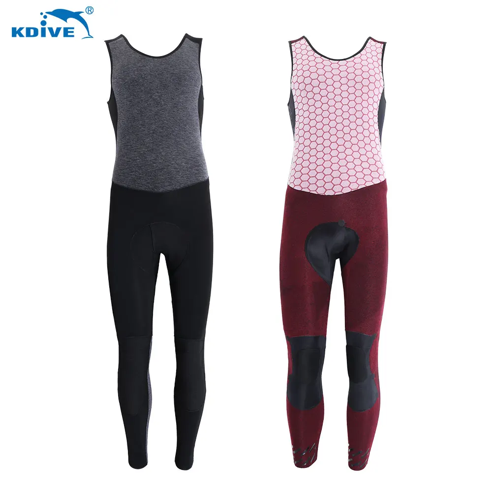 KDIVE OEM Customized 4mm Neoprene Suit Super Stretch Diving Surfing Longjohn Wetsuit for Man