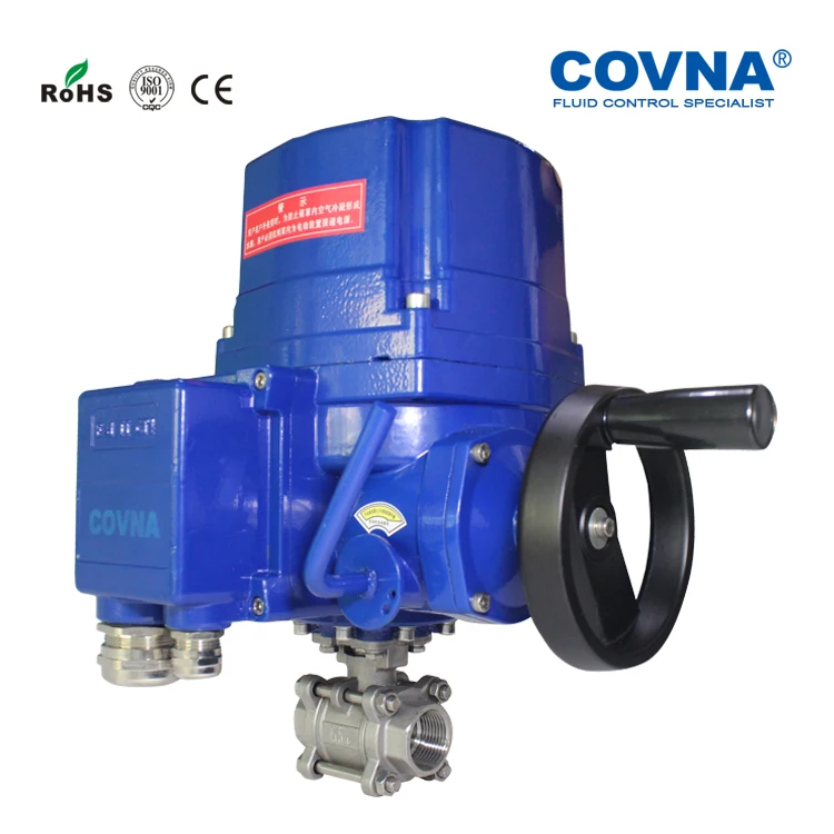 Covna DN50 сварные вставки взрывозащищенные электрические клапаны моторизованный привод регулирующего клапана шаровой клапан для воды