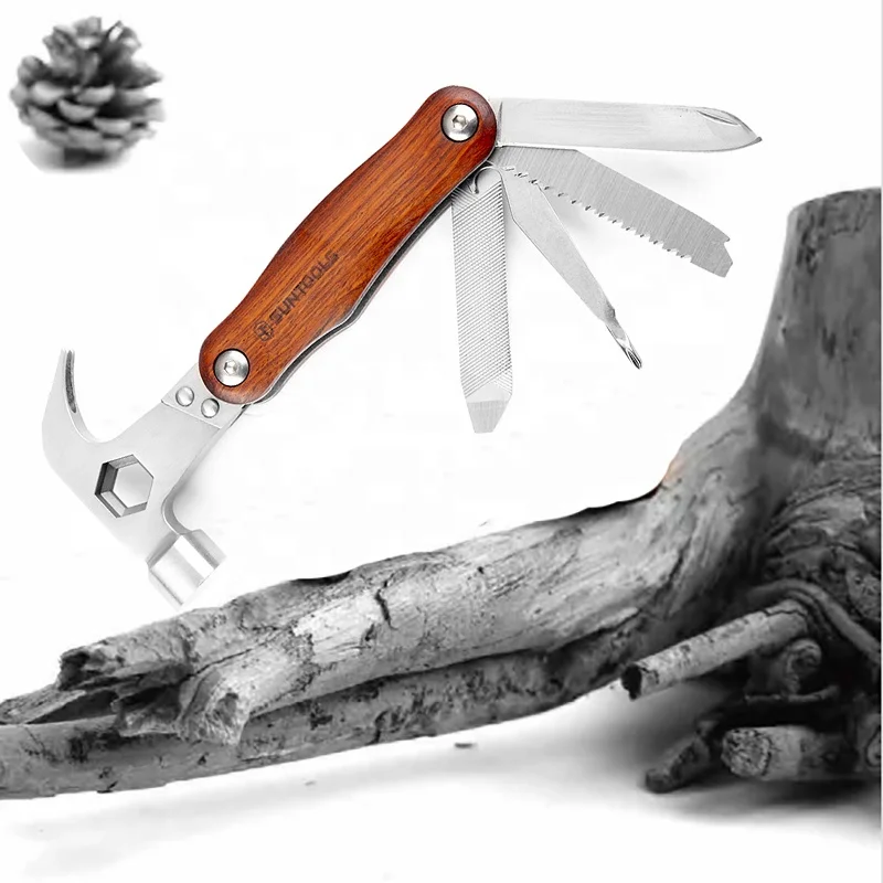 Camping Emergency Survival Multi Tools Purpose Claw Hammer Gear Kit With Knife Screwdrivers