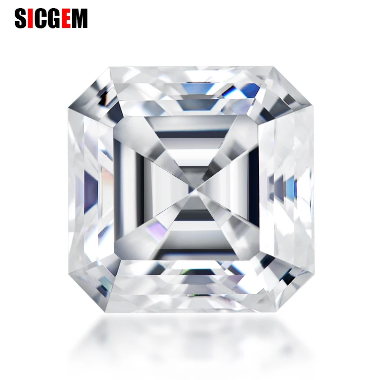 SICGEM Jewelry VVS1 Asscher Cut D Color 7*9mm Moissanite Mossanite Diamond Wholesale Price