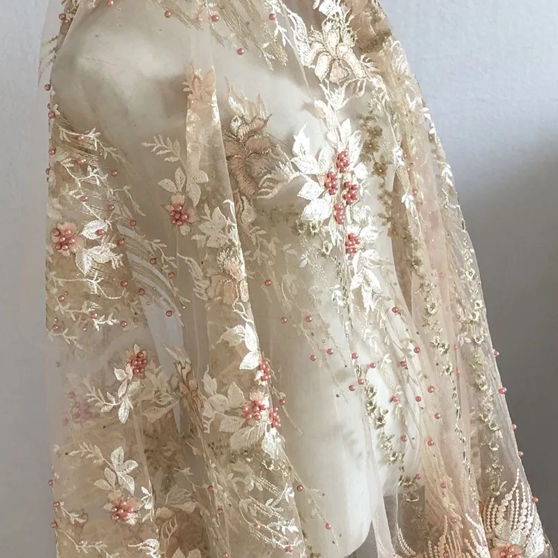 74 5 см Большой размер кружевная ткань цветочные бусины горный хрусталь V-образный вырез вышитый наряд аппликации сетка нашивка