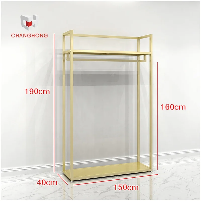 Metal T-shirt display racks clothes boutique store display stands for clothing shop interior design ideas