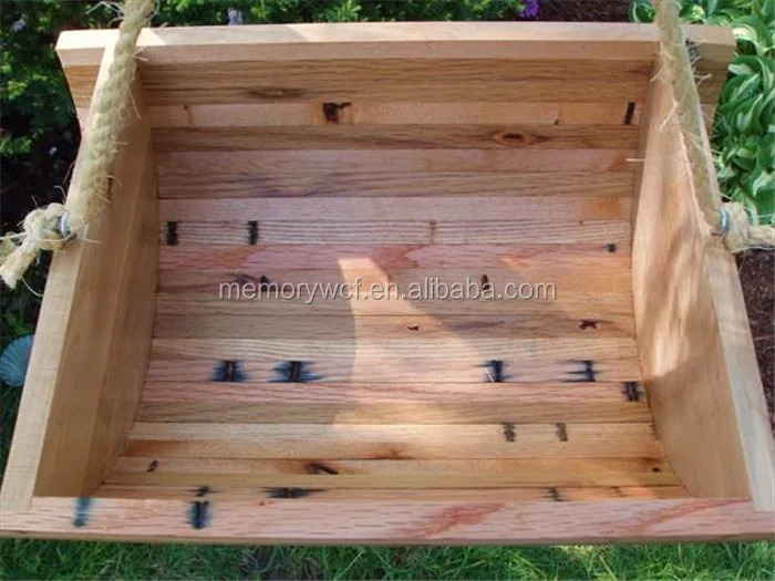 Handmade garden wooden hanging planter