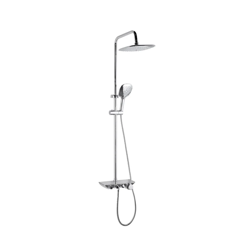 Mount Bathroom 5 Way Brass Thermostatic Shower Mixer Faucet Rainfall Bath & Shower Set
