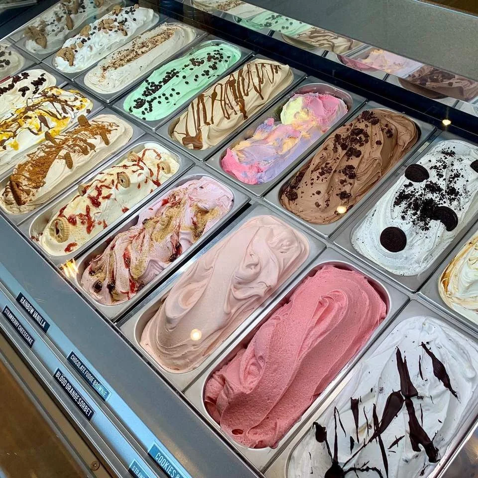 Mvckyi Italian Hard Ice Cream Commercial ice cream display freezer gelato showcase ice cream display freezer