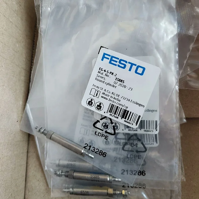 Festos mini cylinder EG series EG-2.5-4-6-5-10-15-20-25-PK-2-3 short-stroke round cylinder