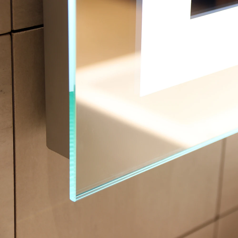 Medicine cabinet led vanity electric digital designer custom circle beauty salon anti fog bathroom barber wooden mirror