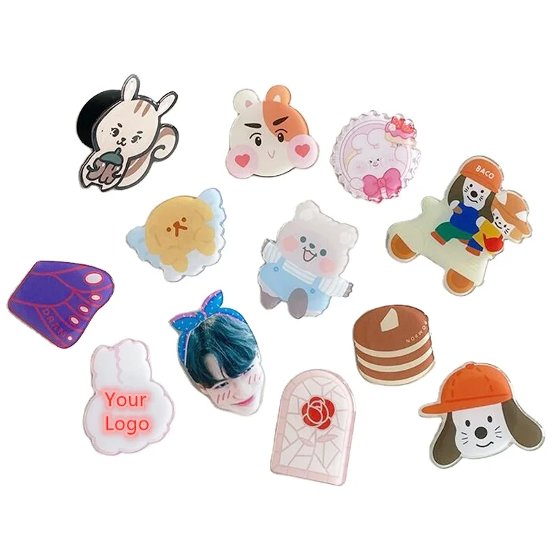 Cartoon Shape  Acrylic Epoxy Mobile Phone Socket Stand Cell Phone Holder Phone Grip Griptok Custom Logo