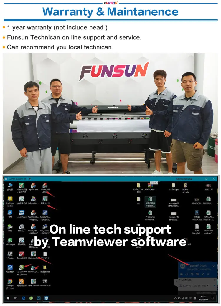 Funsun XP600 Inkjet Printer 1.6m 1.8m 3.2m China Plotter Large Format Poster Canvas Vinyl Wrap Eco Solvent Printer