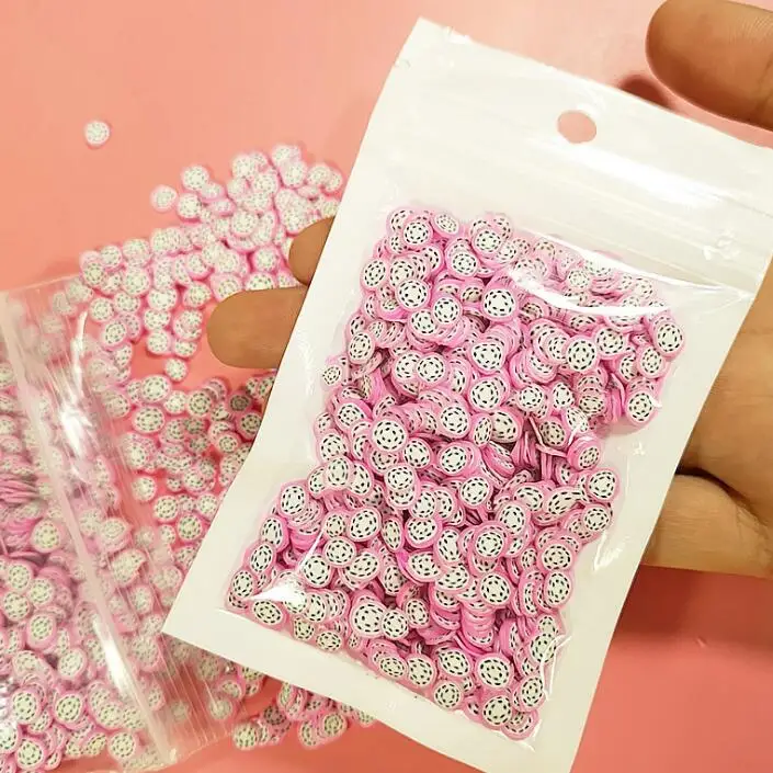 Hot Selling 1000g New 3D polymer clay Sprinkles Tiny Polymer Fruit Slices For Slime DIY Designs Decorations