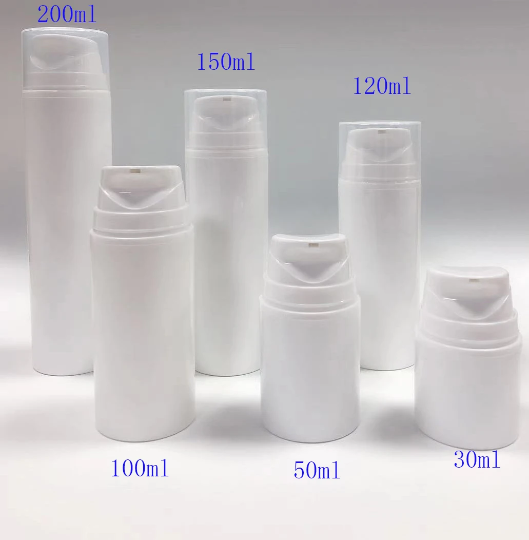 100% PCR PP Airless Lotion Pump Bottle For Skin Care Package Customized Color Plastic Serum Lotion Bottle With Airless Pump Head