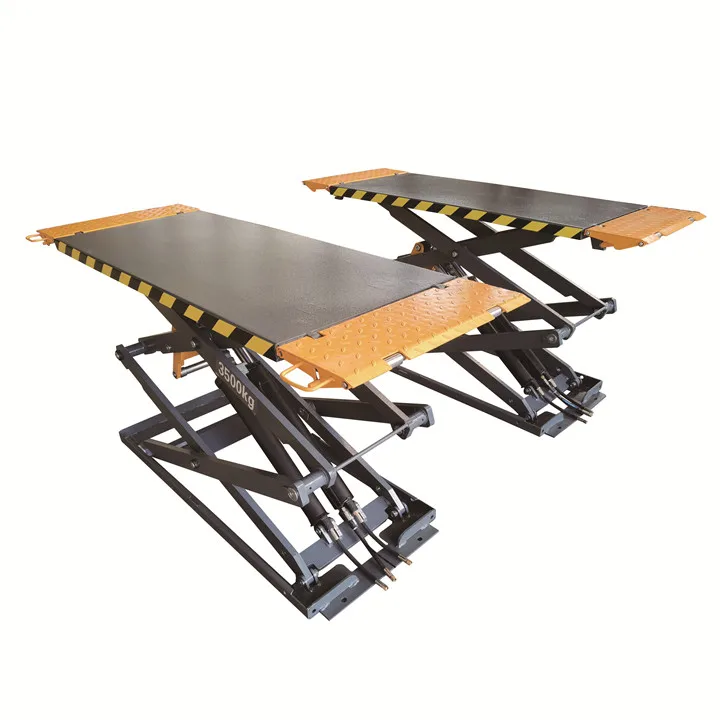 Cheap 3.5T Hydraulic Mini Ultra Thin Scissor Car Lift For Automotive Garage Repair
