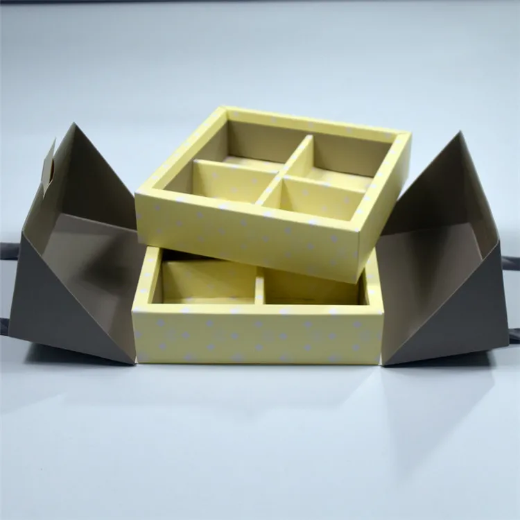 Luxury Decorative Fancy cardboard sweet box Swiss Roll Cake Box with silk tie