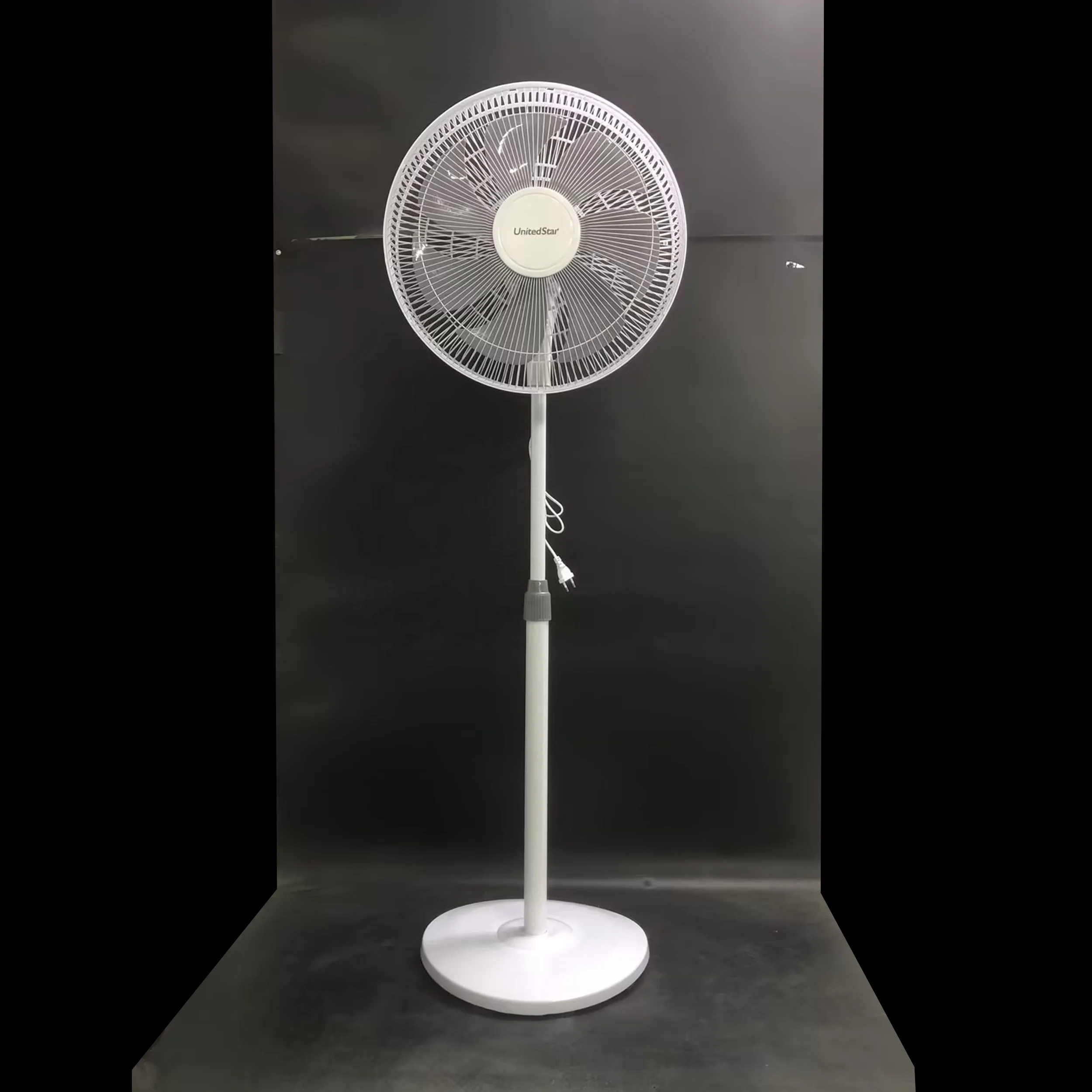 UnitedStar stock 7 air blades pedestal fan floor 16 inch plastic stand fan electric