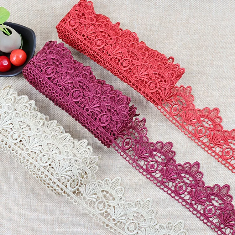 Embroidery lace 7cm wide lace curtain decoration water-soluble lace clothing dress accessories