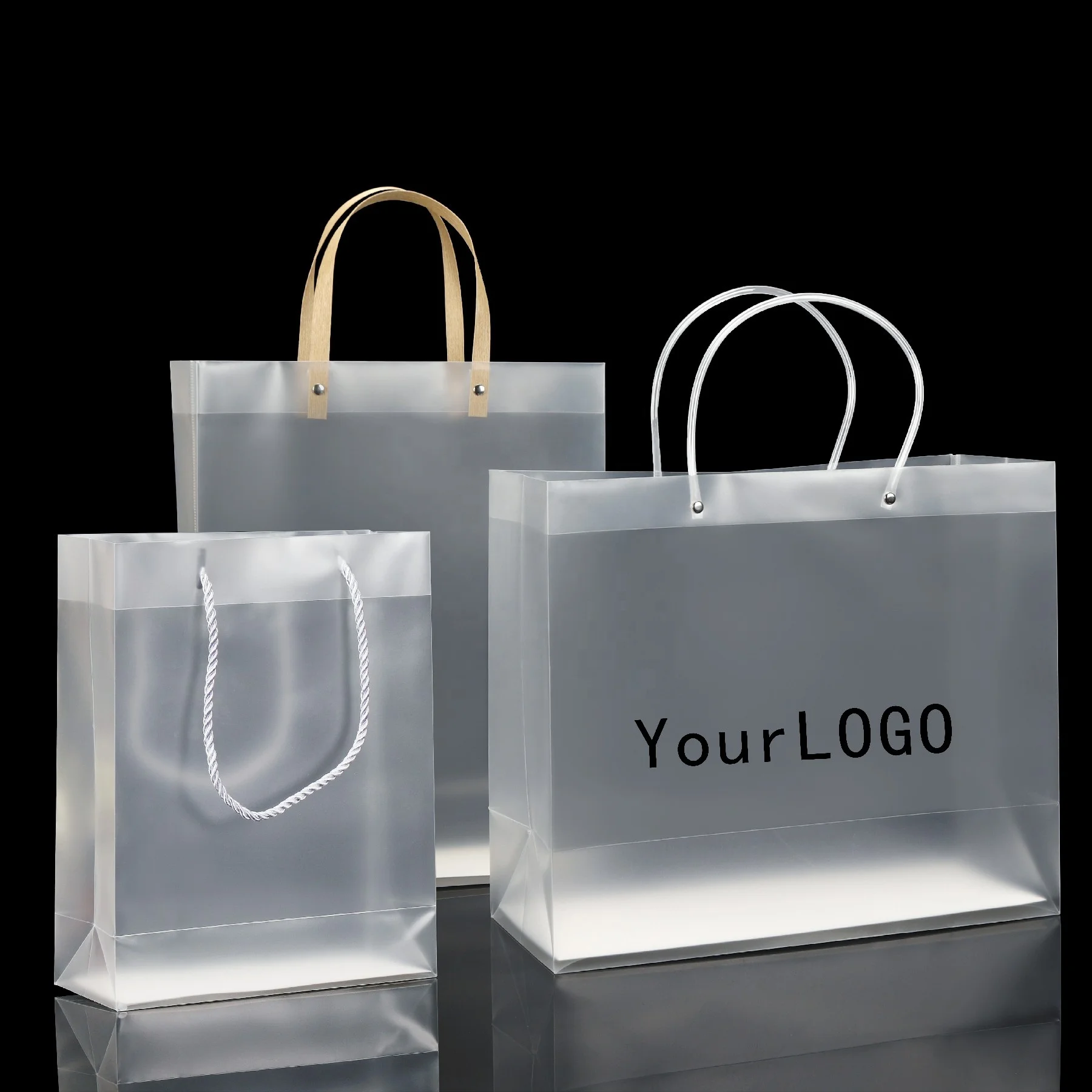 
China Print LOGO custom plastic garment bags 