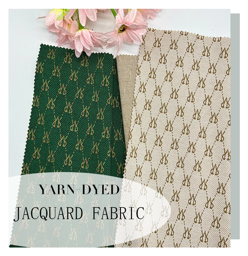 Shaoxing textiles 280GSM TR SP yarn dyed knit jacquard tartan metallic lurex fabric For suit