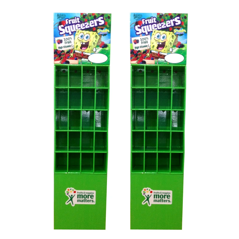 wholesale food Floor Rack Corrugated Cardboard strongly withhold with layers toys peg hooks Comic Book Display Shelf For Store