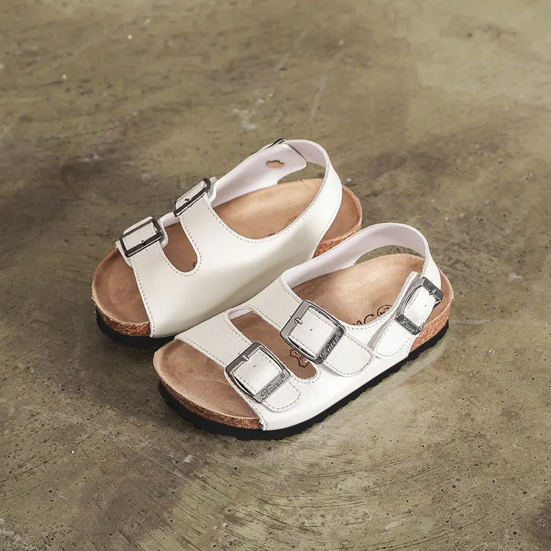 Unisex 2024 hot selling wood slipper anti-slip sandal shoes for 2-14 years boys and girls