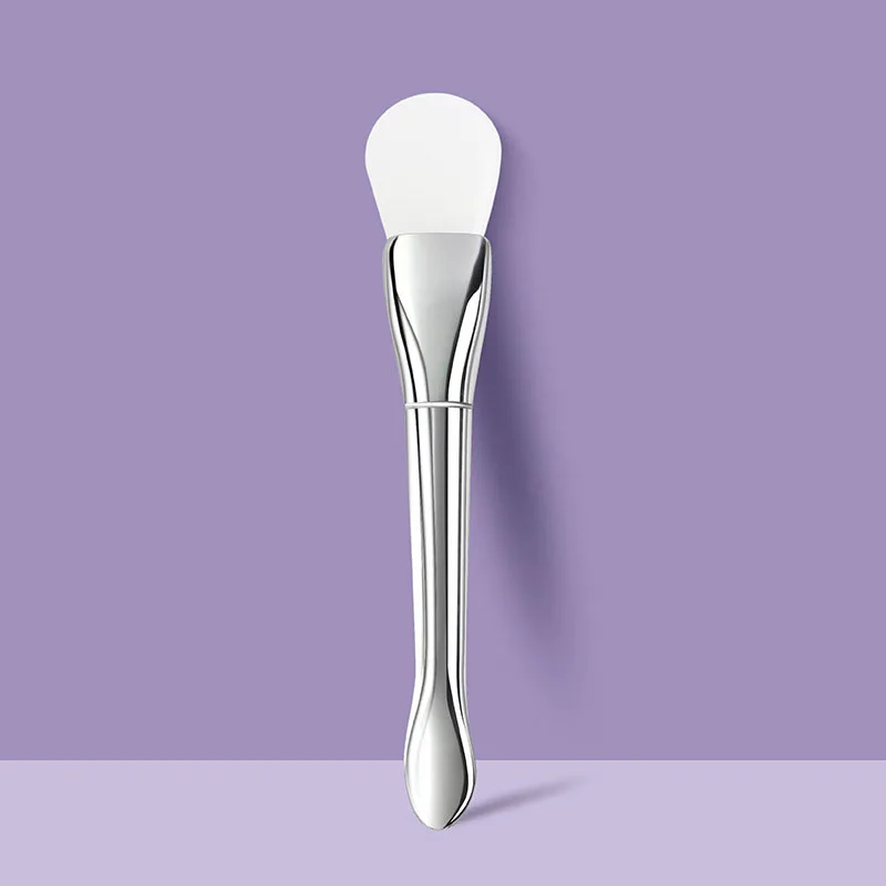 Facial Beauty Tools Multifunctional Double Head Silicone Mask Brush Face Masking Brush with Spatula Spoon