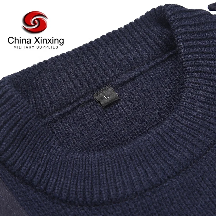 Синяя Ангорская полиция Xinxing, свитер с V-образным вырезом, военный шерстяной акриловый пуловер, свитер