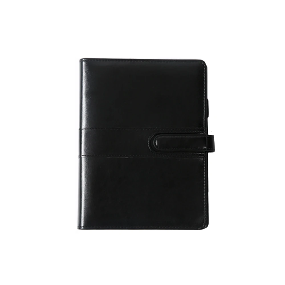 Business A5 binder PU leather 6-ring binder plan notebook, refillable A5 personal writing diary with magnetic buckle