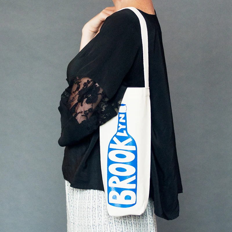 
Natural Color Recycled Cotton With Your Logo Gift Canvas Wine Bag for Single Bottle 