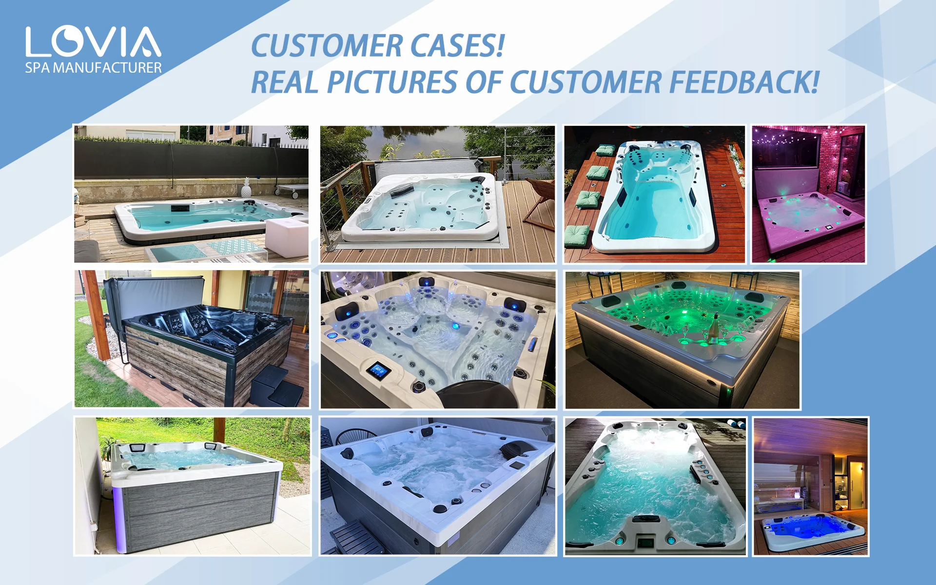 Hot Sale 6-Person Outdoor Spa with 80-Jets Modern Design LED Whirlpool Pool for Bathroom for Leisure & Parties Massage Function