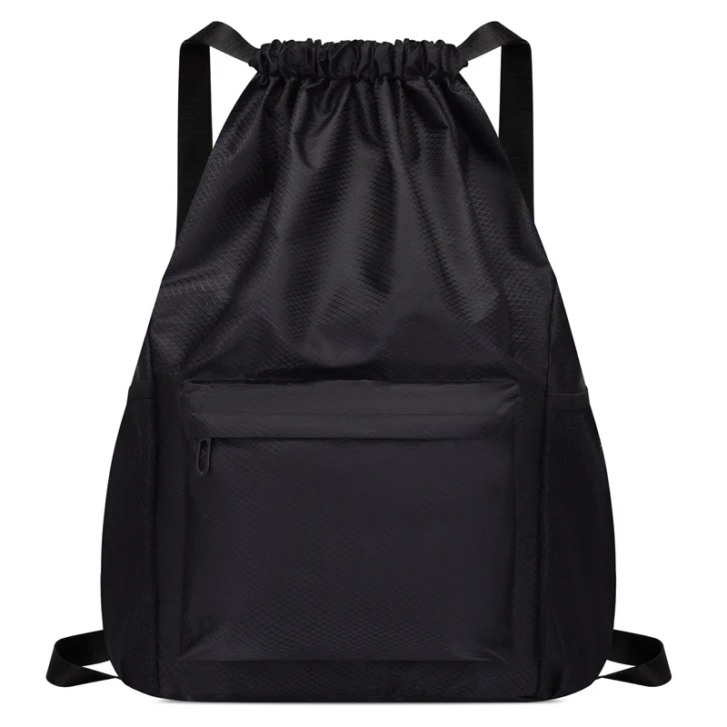 HOT Casual String Knapsack Fashion School Gym Drawstriing Bag with zipper Custom Drawstring backpack for sport
