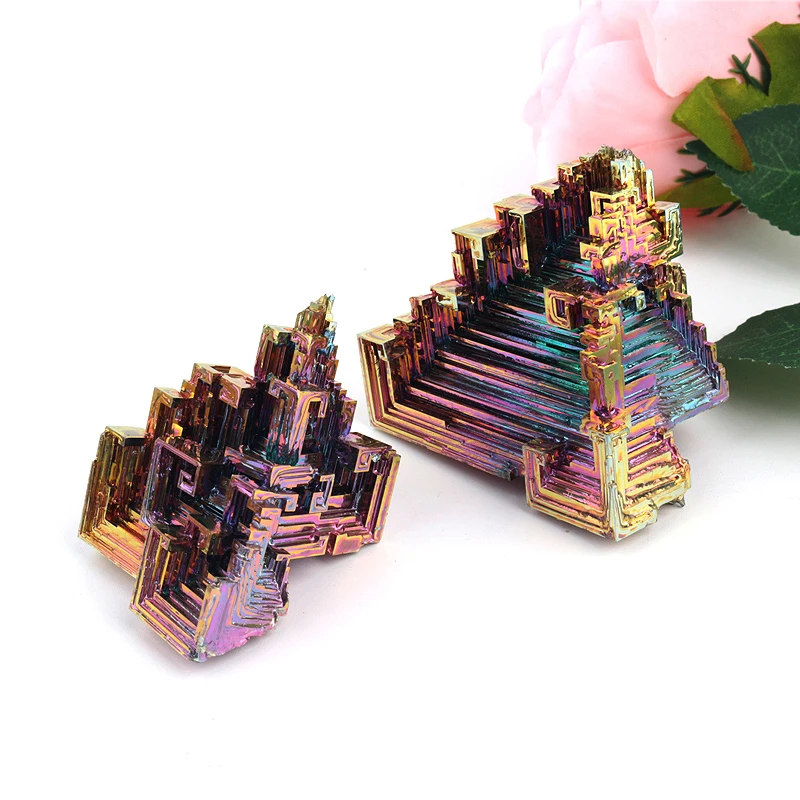 Wholesale high quality aura Bismuth ore raw mineral specimen for home decoration