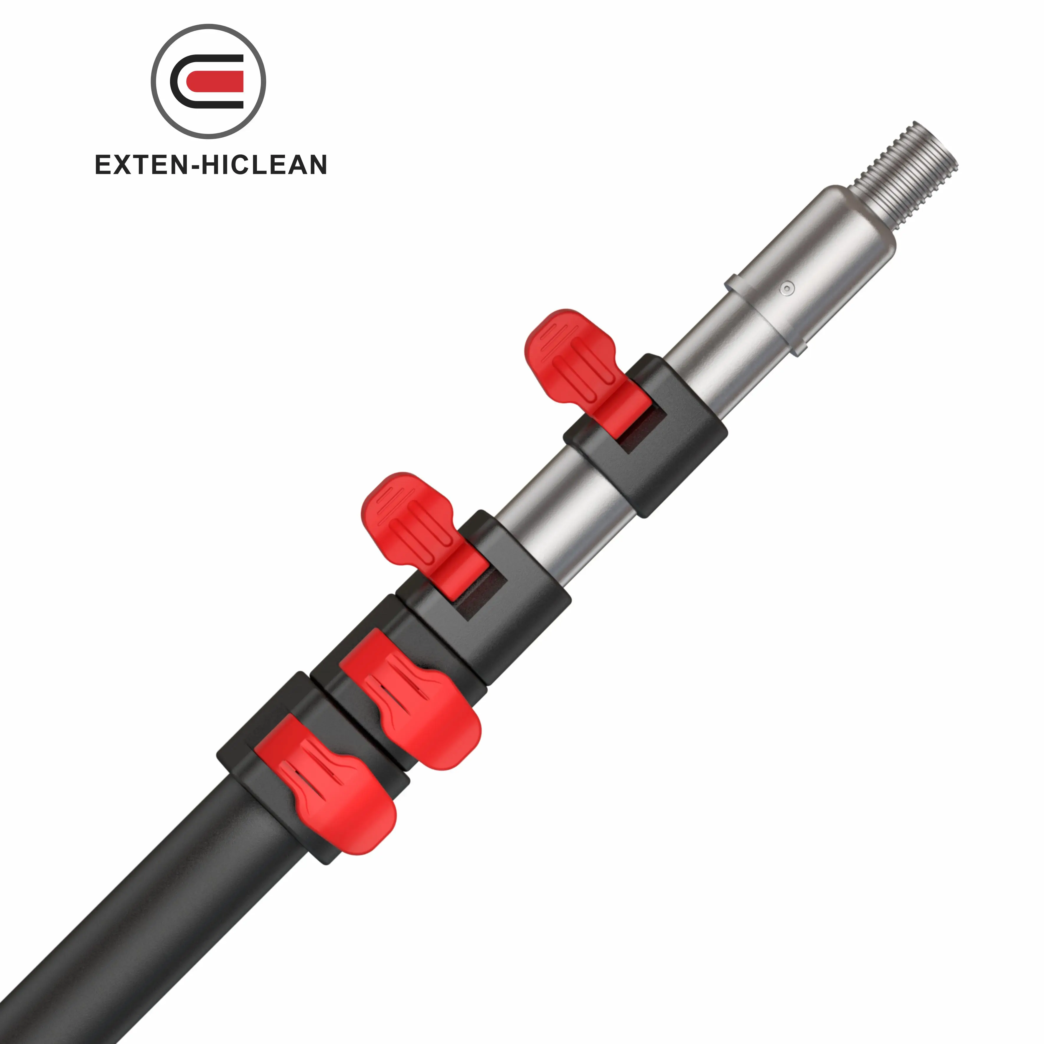 Wholesale hot sale fruit picker extendable spring mounted rotary plastic clamp for inner lock Long aluminum telescopic pole