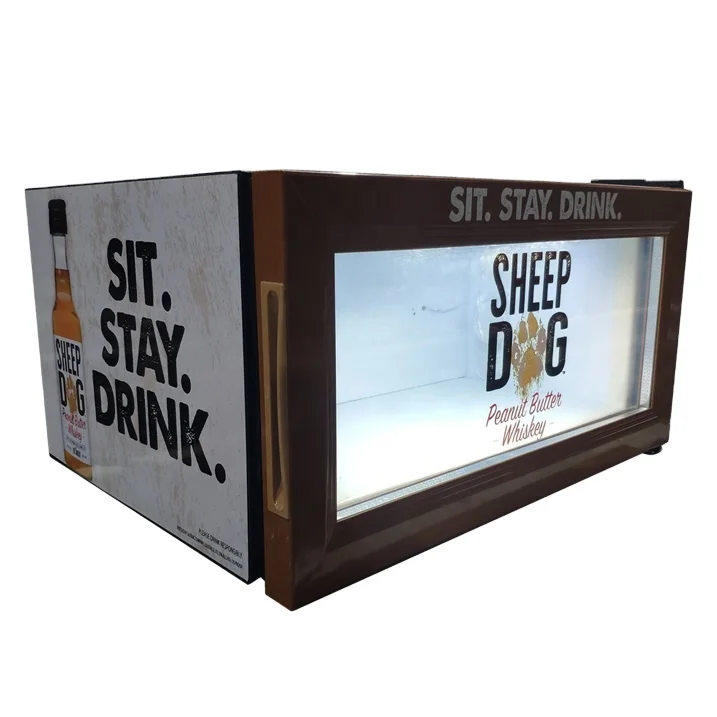 FridgeChina Flat Desktop Mobile Cooler Beverage Display Mini Shallow Refrigerator