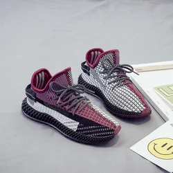 Китайский производитель, модные легкие дышащие вязаные кроссовки для женщин на заказ