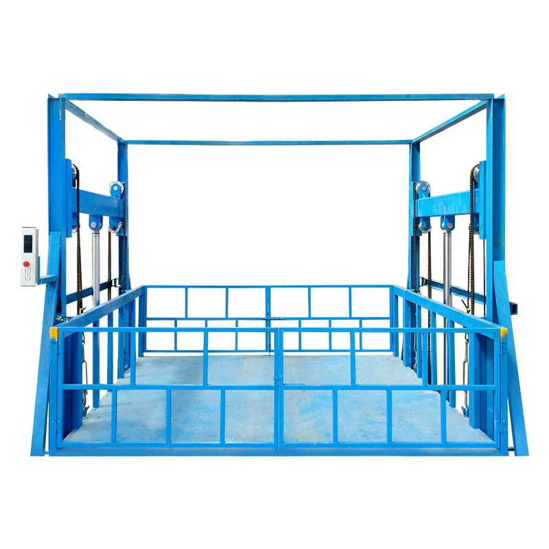 outdoor manufacturer Warehouse electric price 100kg 500kg small hydraulic goods cargo 1 ton freight elevator lift for loading