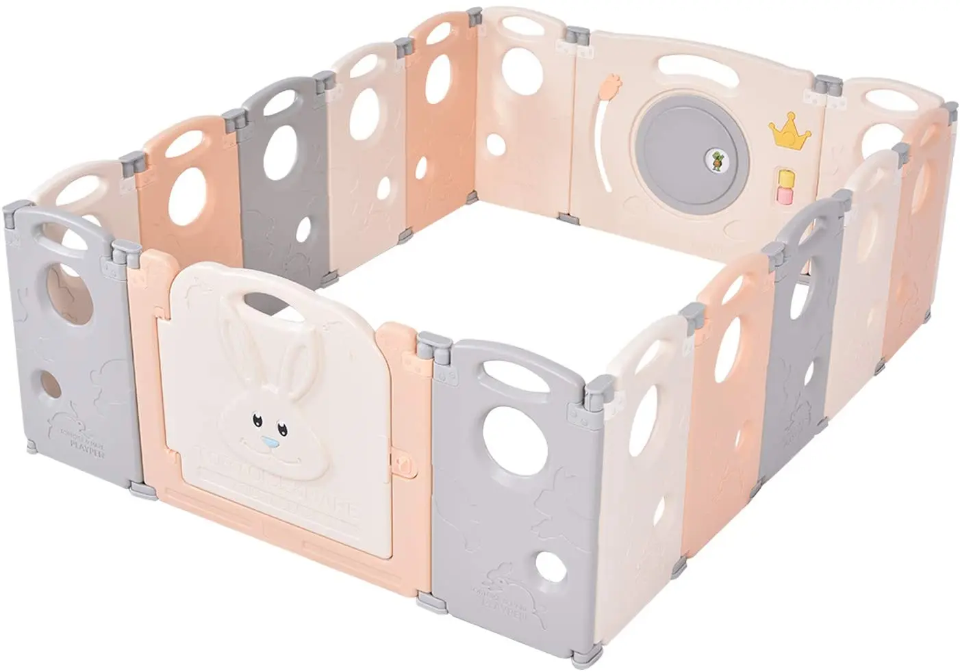 ABST Plastic Baby Safety Fence for Child Indoor Soft Play Area Play yard, Portable Fence for Children
