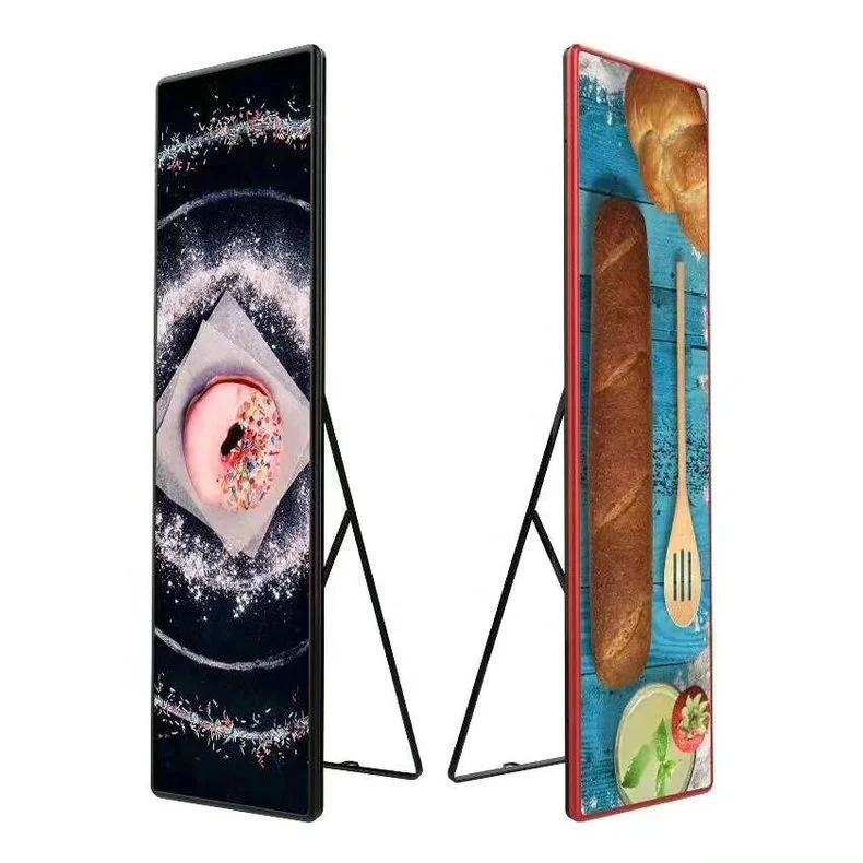 Indoor Shopping Mall Hd Advertising Poster Led Panel Screen Display Detachable And Foldable Supporting Board Digital Signage