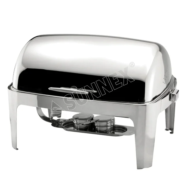 Sunnex Hotel Supply Stainless Steel Hot Sale Rectangular Stainless Steel Food Warmer Chafing Dish