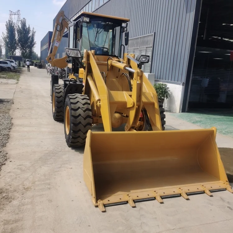 Backhoe Small Tractor Front End Loader and Backhoe Tractor YUCHAI Engine Wheel Loader Electric Start Backhoe Loader