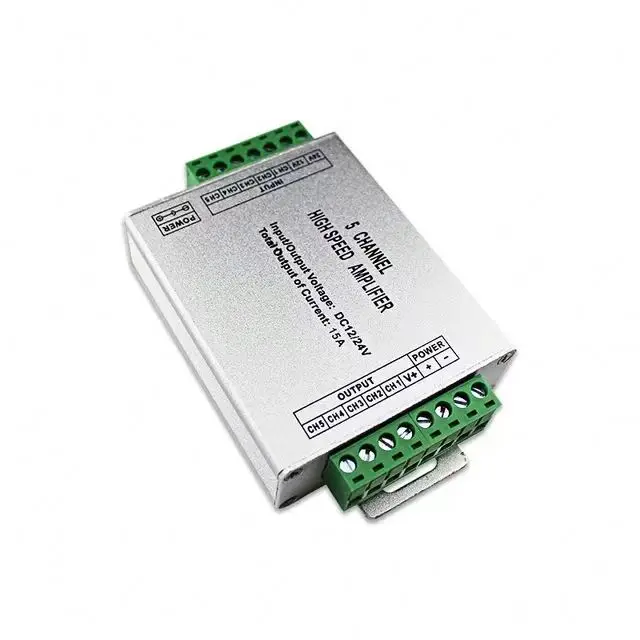Aluminum shell DC 12V 24V 8A RGB amplifier for constant voltage led RGB controller signal amplifiers