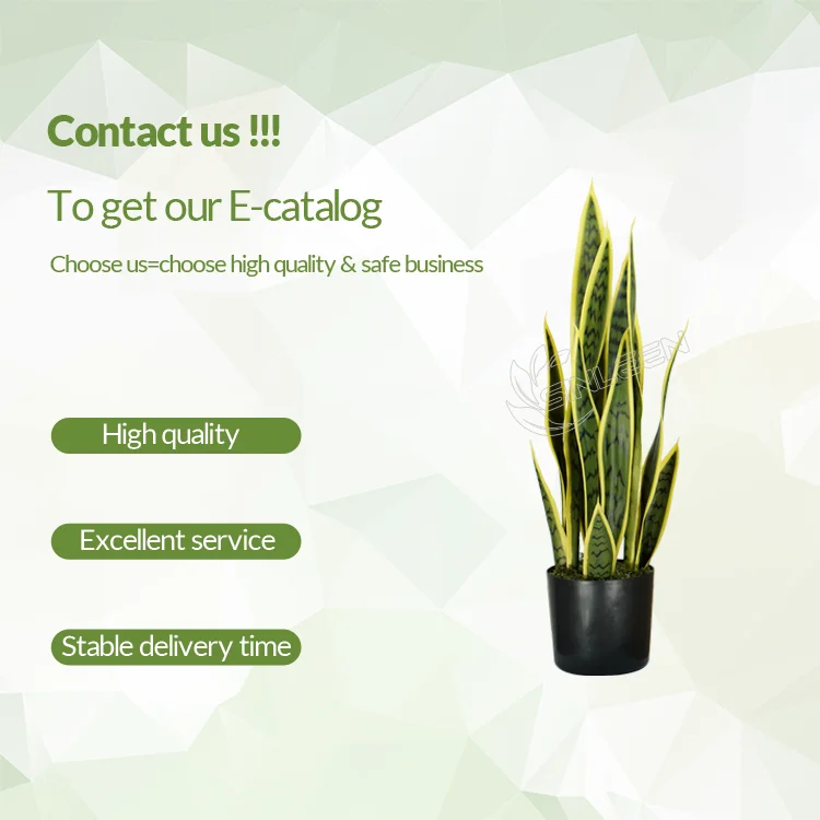 Artificial Fake Decoration Living Room Mini Real Touch Modern Office Tree Decor Sansevieria Snake Plant