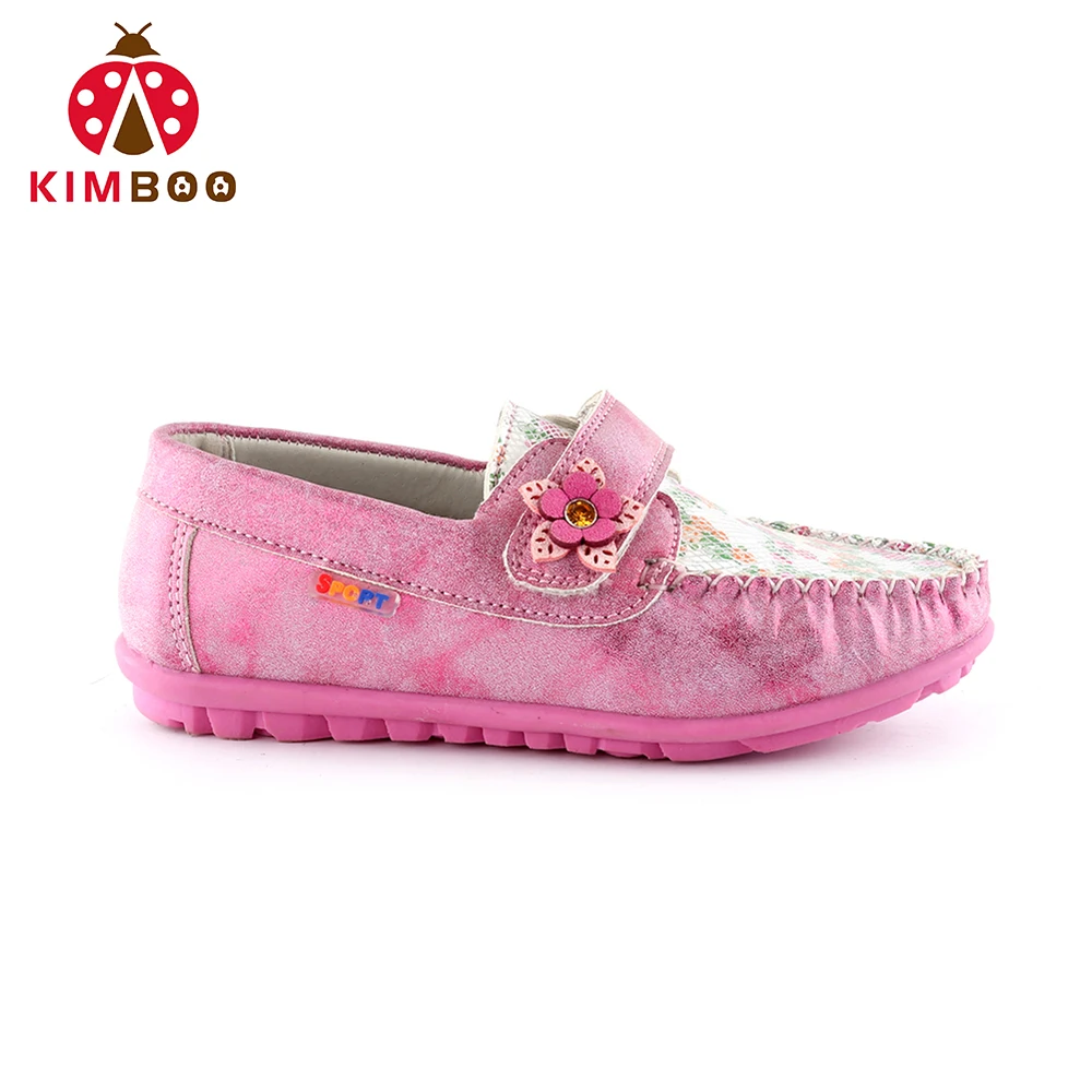 
New model child long flat leather loafers shoes for girls 